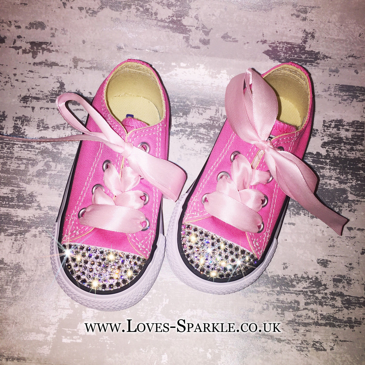 Sparkly pink baby deals converse