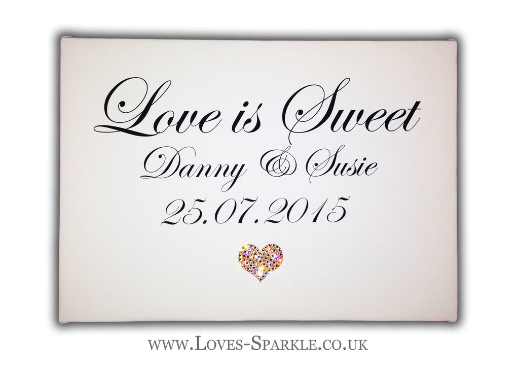 LOVE IS SWEET CRYSTAL CANVAS